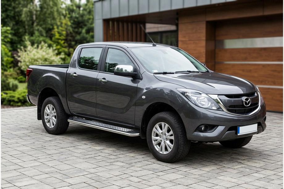 Mazda BT-50 2012– Maydos v2 sidetrin (2 stk., aluminium ↗ rustfrit stål) Image