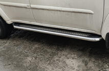 Mitsubishi Pajero Sport 2008–2015 Sidetrin Maydos V2 (2 stk., aluminium ↗ rustfrit stål) foto 1