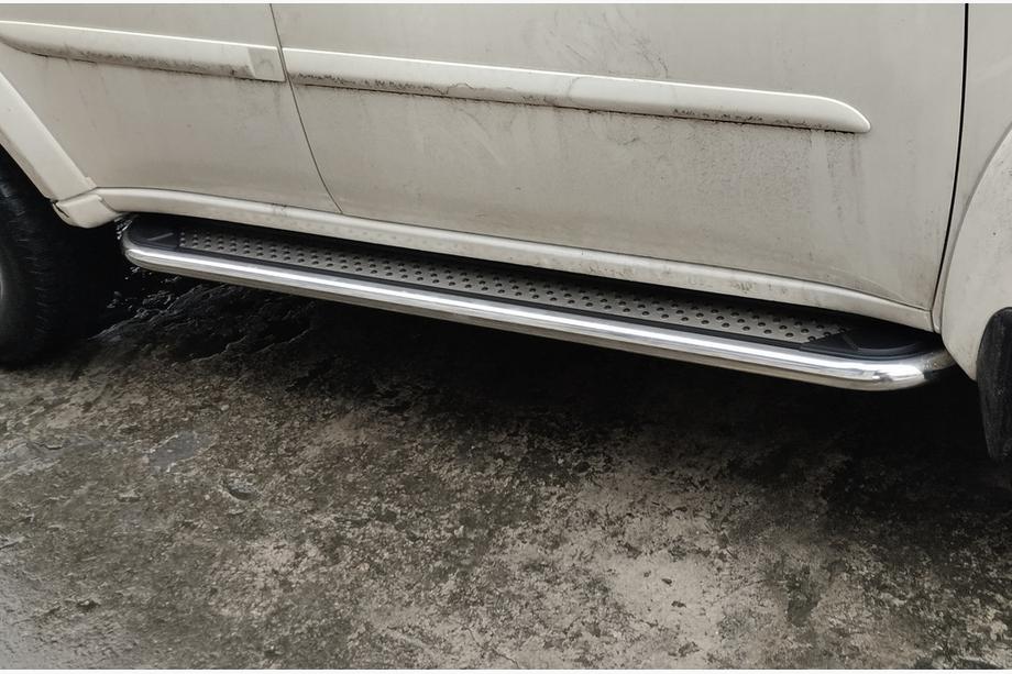 Mitsubishi Pajero Sport 2008–2015 Sidetrin Maydos V2 (2 stk., aluminium ↗ rustfrit stål) Image