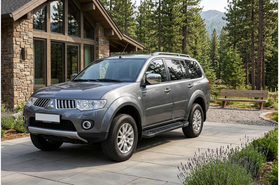 Mitsubishi Pajero Sport 2008–2015 Sidetrin RedLine Black (2 stk., aluminium) Image