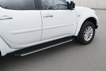Mitsubishi Pajero Sport 2008–2015 Sidetrin Fullmond (2 stk., aluminium) foto 1