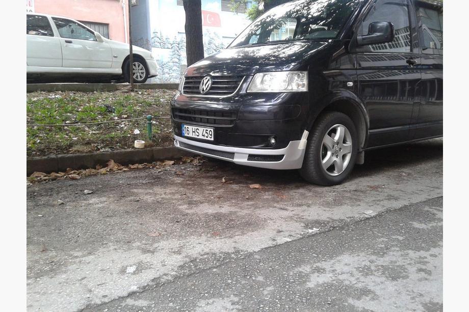 Volkswagen T5 Transporter 2003–2010 Forreste nedre ABT frontlæbe med canards (til lakering) Foto 6