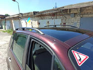Renault Scenic/Grand 2003–2009 Sorte tagrælinger (2 stk.) Lang akselafstand (Grande) foto 1