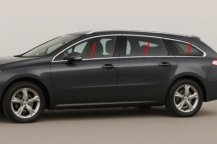 Peugeot 508 2010–2018 Nederste vinduesliste (SW, rustfrit stål) Image