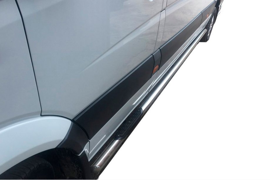 Mercedes Sprinter W907/W910 2018– Siderør (2 stk., rustfrit stål) d70, mellemlang akselafstand – forhjulstræk Foto 2