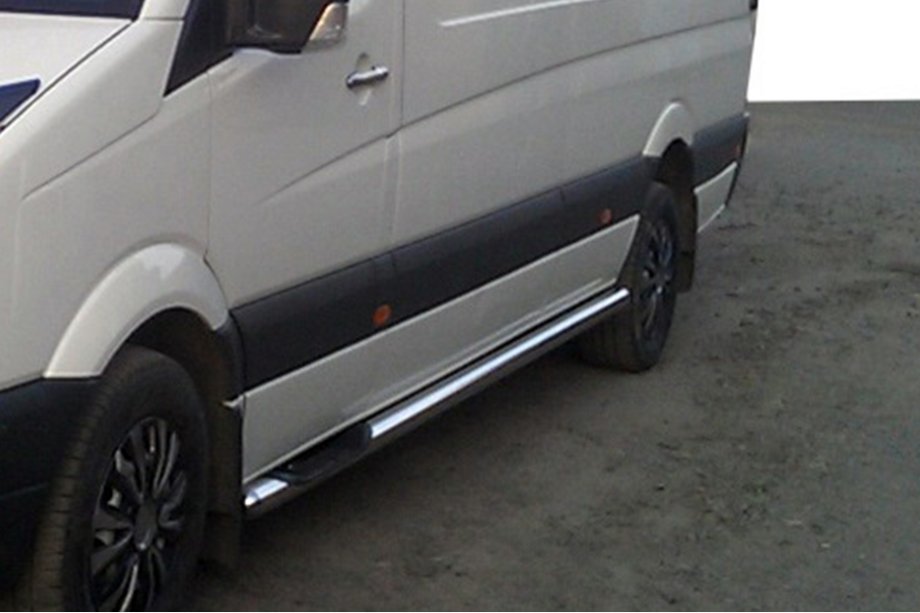 Mercedes Sprinter W907/W910 2018– Siderør (2 stk., rustfrit stål) Ø70, Long-ExtraLong Image
