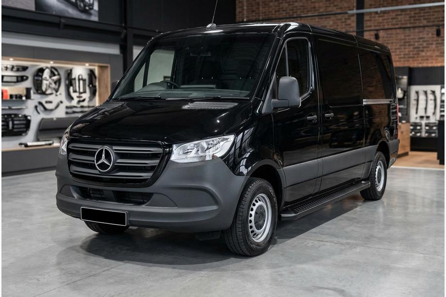 Mercedes Sprinter W907/W910 2018– Sidetrin Allmond Black (2 stk., aluminium) Image