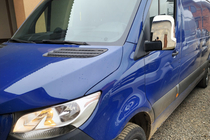 Mercedes Sprinter W907/W910 2018– Spejlkapper (2 stk., rustfrit stål) Carmos - Tyrkisk stål foto 3