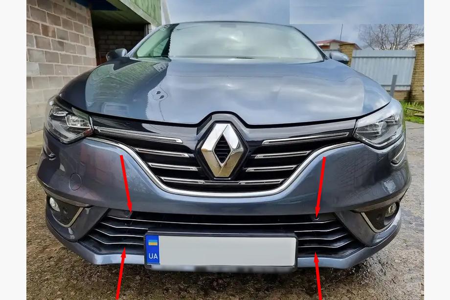 Renault Megane IV 2016–2025 Kofangerlister 2016-2021 (7 stk., rustfrit stål) Image