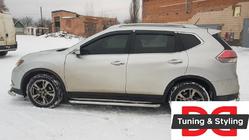 Nissan X-trail T32/Rogue 2014–2021 Premium sidetrin (sæt 2 stk., rustfrit stål) Ø60 mm foto 1