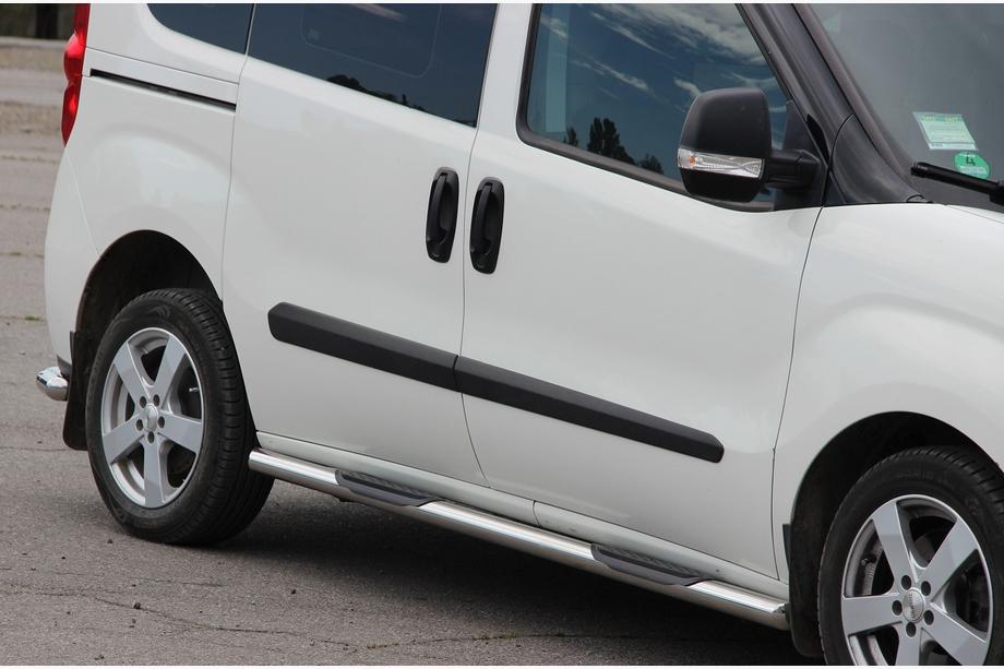 Opel Combo 2012–2018 Siderør (2 stk., rustfrit stål) 60 mm, kort akselafstand Image