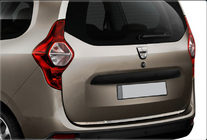 Dacia Lodgy 2012–2022 Bagagerumskantbeskytter i rustfrit stål foto 1