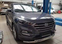 Hyundai Tucson TL 2016–2021 Frontbøjle ST014 (rustfrit stål) Ø60/60 mm foto 2