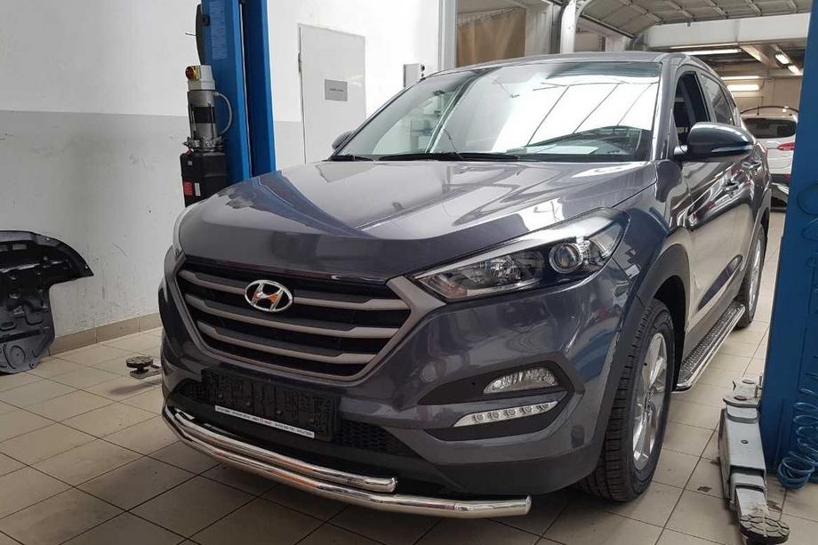 Hyundai Tucson TL 2016–2021 Frontbøjle ST014 (rustfrit stål) Ø60/60 mm Image