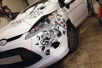 Ford Fiesta 2008–2017 Krom forlygterammer (2 stk., plast) foto 1
