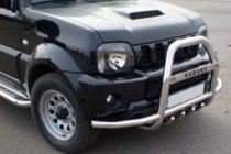 Suzuki Jimny 1998–2018 Kofangerbøjle QT007-Exclusive (med påskrift, rustfri stål) foto 4