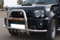 Suzuki Jimny 1998–2018 Kofangerbøjle QT007-Exclusive (med påskrift, rustfri stål) foto 3