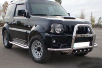 Suzuki Jimny 1998–2018 Kofangerbøjle QT007-Exclusive (med påskrift, rustfri stål) foto 2