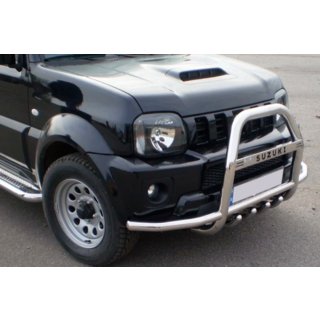 Kofangerbøjle QT007-Exclusive (med påskrift, rustfri stål) Suzuki Jimny 1998–2018 foto 4