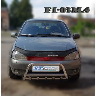 Bullbar WT003 (60 mm, rustfrit stål) Lada Kalina 2004–2011 foto 2