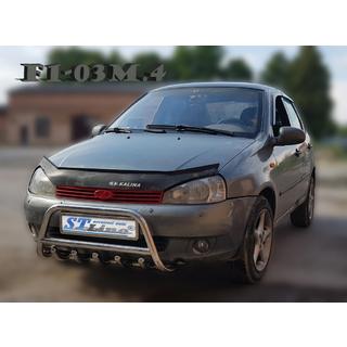 Bullbar WT003 (60 mm, rustfrit stål) Lada Kalina 2004–2011 foto 3