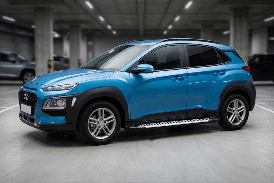 Hyundai Kona 2017–2023 Sidetrin Line (2 stk., aluminium) Image