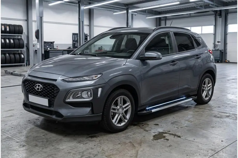 Hyundai Kona 2017–2023 RedLine V1 sidetrin (2 stk., aluminium) Image