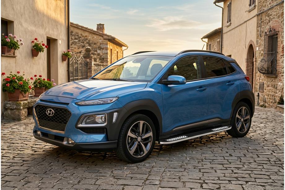 Hyundai Kona 2017–2023 Sidetrin Tayga V2 (2 stk., aluminium) Foto 1