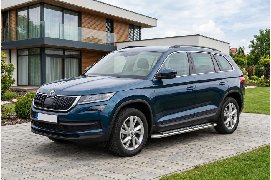 Skoda Kodiaq 2016–2023 Sidetrin Maydos V2 (2 stk., aluminium ↗ rustfrit stål) Image