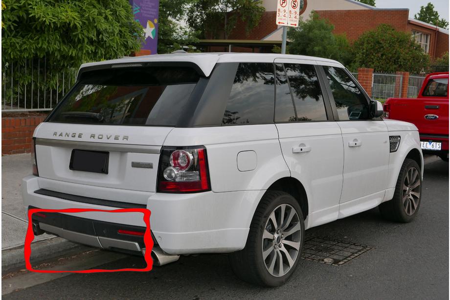 Range Rover Sport 2005–2013 Bageste diffuser (3 dele) Image
