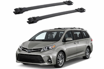 Toyota Sienna 2010–2020 Tagbøjler (tværstænger) sorte til OEM tagræling (aluminium) foto 1