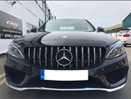 Mercedes C-klasse W205 2014–2021 Panamericana GT frontkølergrill (til Avantgarde/AMG-Line/C43 AMG) 2018+, med kamera foto 7