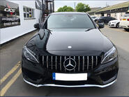 Mercedes C-klasse W205 2014–2021 Panamericana GT frontkølergrill (til Avantgarde/AMG-Line/C43 AMG) 2018+, med kamera foto 6