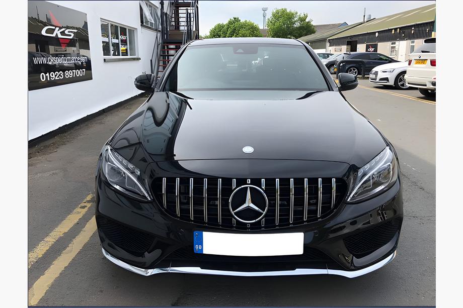 Mercedes C-klasse W205 2014–2021 Panamericana GT frontkølergrill (til Avantgarde/AMG-Line/C43 AMG) Foto 6