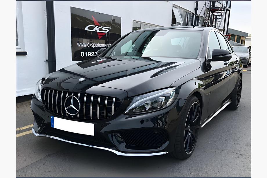 Mercedes C-klasse W205 2014–2021 Panamericana GT frontkølergrill (til Avantgarde/AMG-Line/C43 AMG) Foto 8