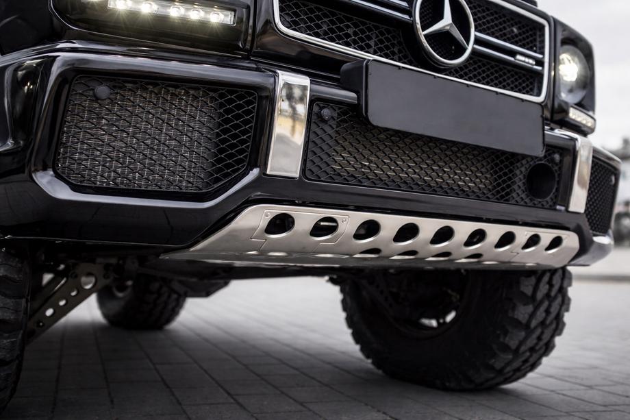 Mercedes G-Klasse W463 1990–2018 Frontkofangerbeskytter i rustfrit stål Foto 2