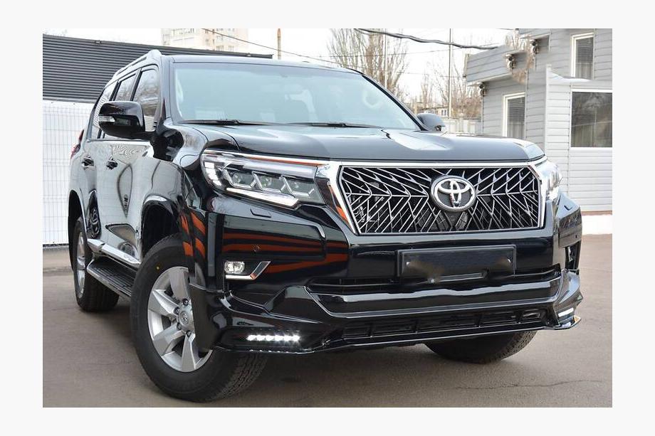 Toyota Land Cruiser Prado 150 2009–2023 TRD kofangerlæber for og bag (2017-) Sort farve Image