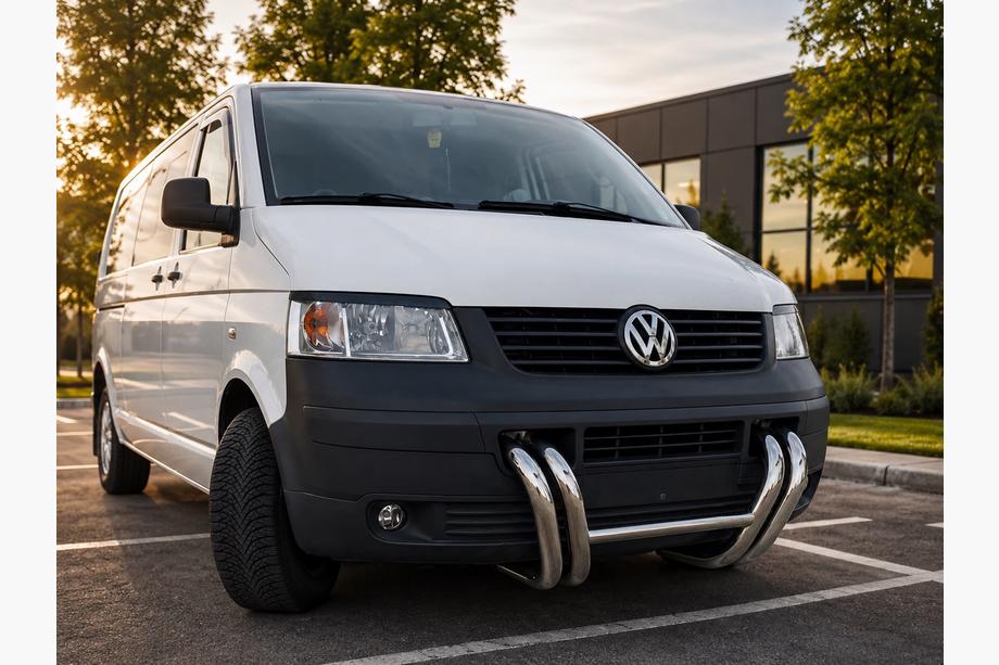 Volkswagen T5 Transporter 2003–2010 Frontbøjle ST006-03 "Nostrils" (rustfri stål) Foto 1