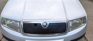 Skoda Fabia 2000–2007 Vinterafdækning til kølergrill Mat foto 4