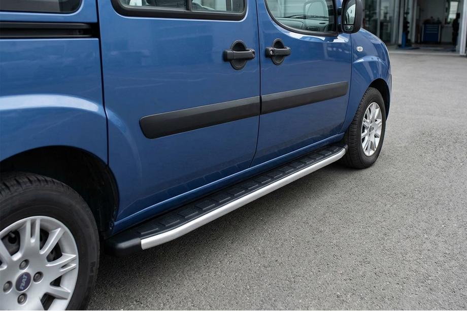 Fiat Doblo I 2001–2005 Fullmond sidetrin (2 stk., aluminium) Image