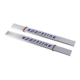 LED dørtrinslister, korte (2 stk., rustfrit stål)