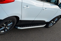Hyundai IX-35 2010–2015 Fullmond sidetrin (2 stk., aluminium) foto 2