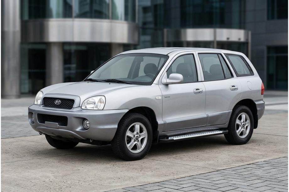 Hyundai Santa Fe 1 2000–2006 Sidetrin Allmond Grey (2 stk., aluminium) Image