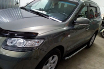 Hyundai Santa Fe 2 2006–2012 Fullmond sidetrin (2 stk., aluminium) foto 8