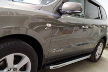Hyundai Santa Fe 2 2006–2012 Fullmond sidetrin (2 stk., aluminium) foto 9