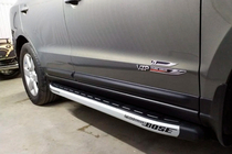 Hyundai Santa Fe 2 2006–2012 Fullmond sidetrin (2 stk., aluminium) foto 12