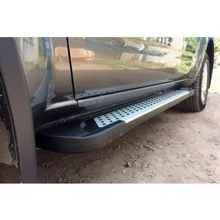 Sidetrin Allmond Grey (2 stk., aluminium)