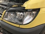 Mercedes Sprinter W901/902/903/904/905 1995–2006 Øjenlåg til forlygter (sort, ABS, 2000-2006) Mat sort foto 3