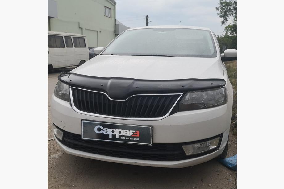 Skoda Rapid 2012–2019 Stenslagsbeskytter til motorhjelm (EuroCap) Image
