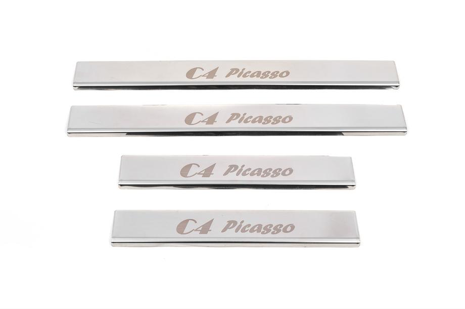 Citroen C-4 Picasso 2013–2022 Carmos dørtrinslister (4 stk., rustfrit stål) Image